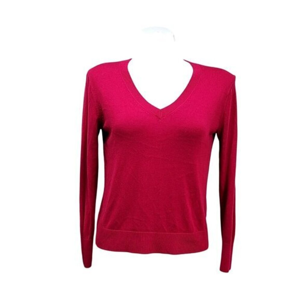 Banana Republic Pink V-neck Sweater S Long Sleeve